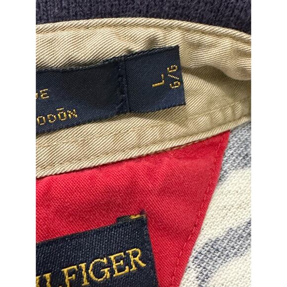 Tommy Hilfiger vintage blue floral short sleeves polo shirt size Large - Picture 4 of 10